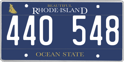 RI license plate 440548