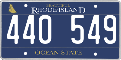 RI license plate 440549