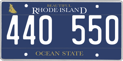 RI license plate 440550