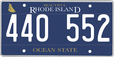 RI license plate 440552