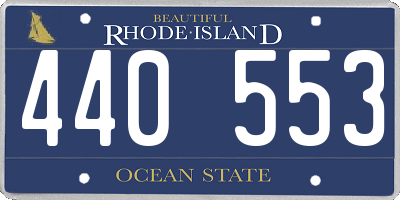 RI license plate 440553