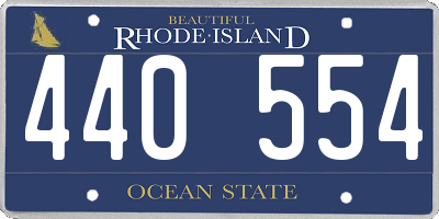 RI license plate 440554