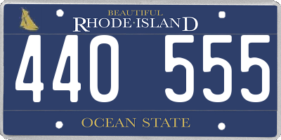 RI license plate 440555