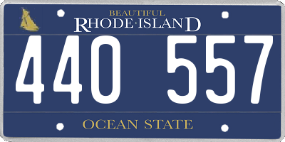 RI license plate 440557