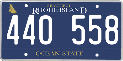 RI license plate 440558