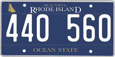 RI license plate 440560