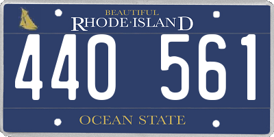 RI license plate 440561