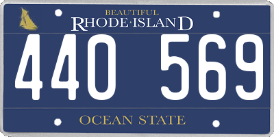 RI license plate 440569