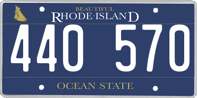 RI license plate 440570