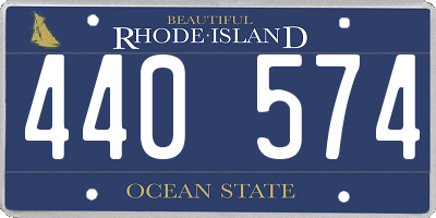 RI license plate 440574