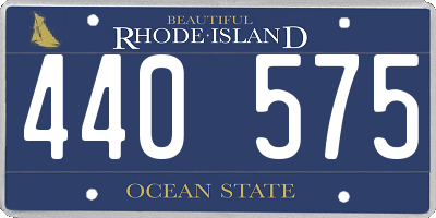 RI license plate 440575
