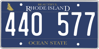 RI license plate 440577