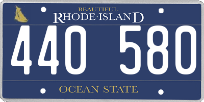 RI license plate 440580