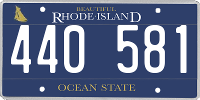 RI license plate 440581