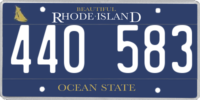 RI license plate 440583