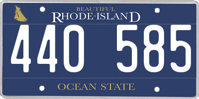 RI license plate 440585