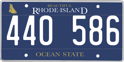 RI license plate 440586