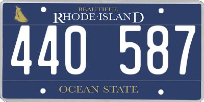 RI license plate 440587
