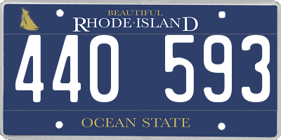 RI license plate 440593