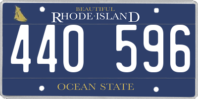 RI license plate 440596