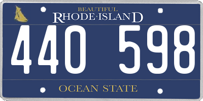 RI license plate 440598