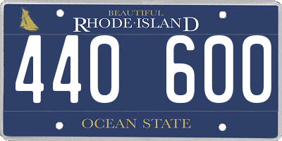 RI license plate 440600