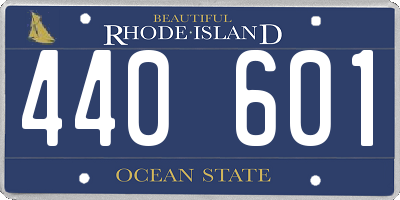 RI license plate 440601