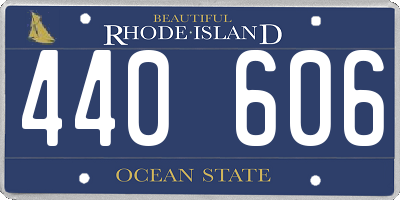 RI license plate 440606