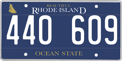 RI license plate 440609