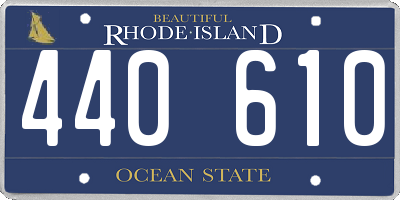 RI license plate 440610