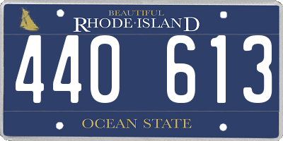 RI license plate 440613