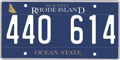 RI license plate 440614