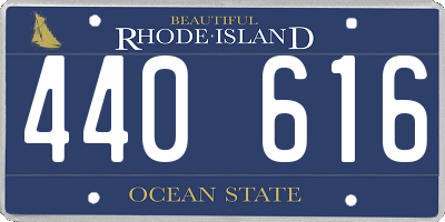 RI license plate 440616