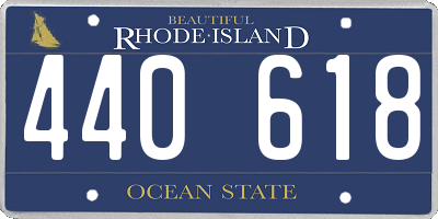 RI license plate 440618
