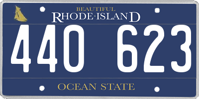 RI license plate 440623