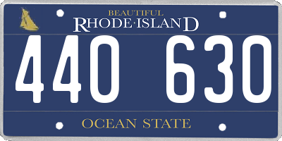 RI license plate 440630