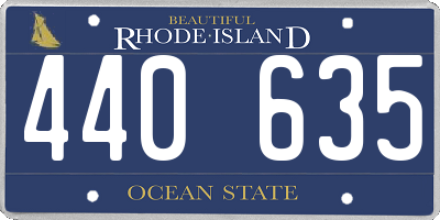 RI license plate 440635