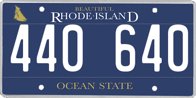 RI license plate 440640