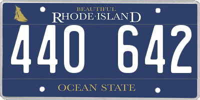 RI license plate 440642