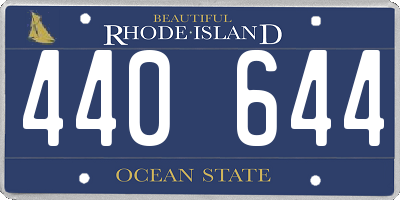RI license plate 440644