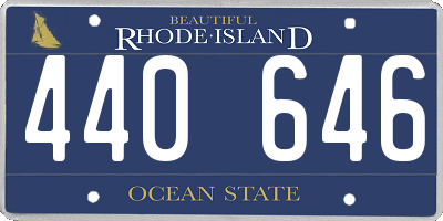 RI license plate 440646