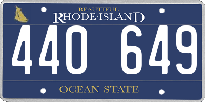 RI license plate 440649