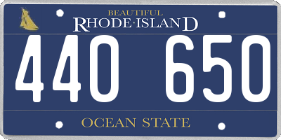 RI license plate 440650