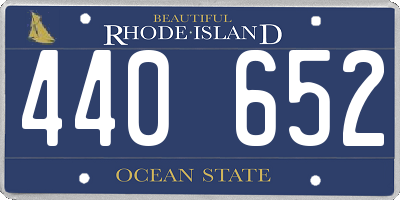 RI license plate 440652