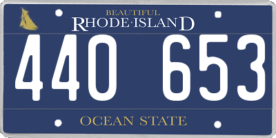 RI license plate 440653