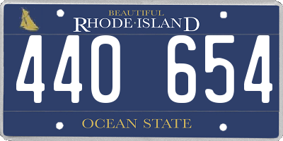 RI license plate 440654