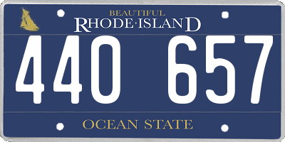 RI license plate 440657