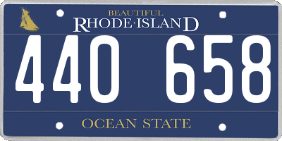 RI license plate 440658