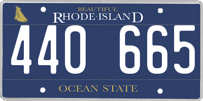 RI license plate 440665