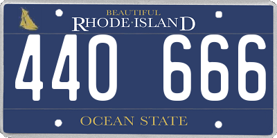 RI license plate 440666